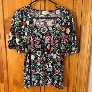 LOFT Women's Multicolor Floral Blouse